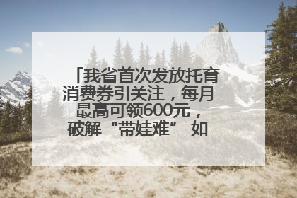 我省首次发放托育消费券引关注，每月最高可领600元，破解“带娃难” 如何不负所“托”？